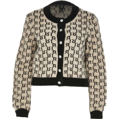 river island monogram cardigan