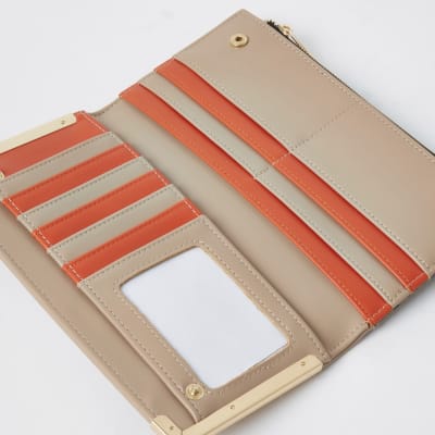 Brown RI Monogram foldout purse