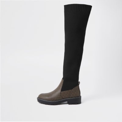 river island thigh boots