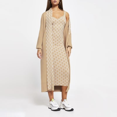 river island monogram cardigan