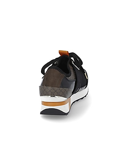 360 degree animation of product Brown RI monogram runner trainers frame-10