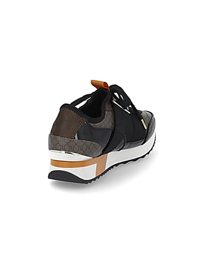 360 degree animation of product Brown RI monogram runner trainers frame-11
