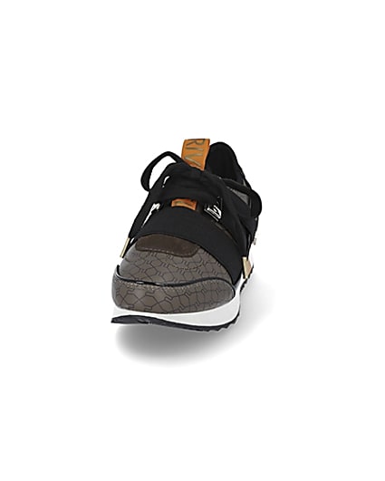 360 degree animation of product Brown RI monogram runner trainers frame-22