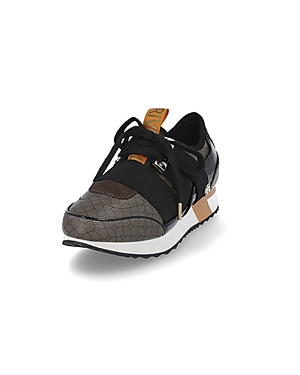 360 degree animation of product Brown RI monogram runner trainers frame-23
