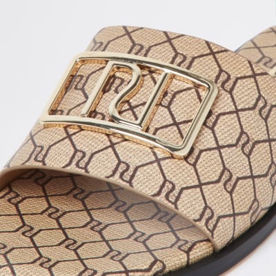 Brown RI monogram slider