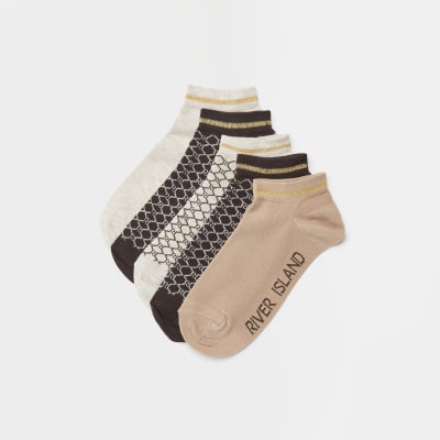 brown trainer socks