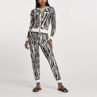 zebra print joggers