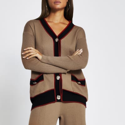 long gold cardigan