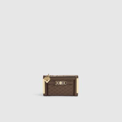 Brown RIR Embossed Mini Foldout Purse