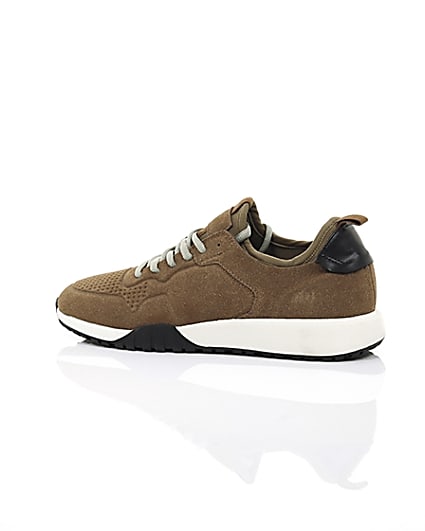 360 degree animation of product Brown runner trainers frame-20