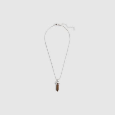 Brown Shard Pendant Necklace