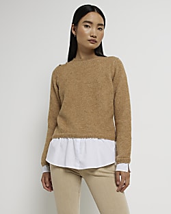 Brown shirt jumper