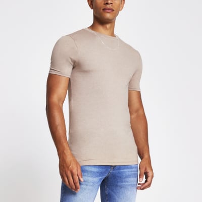 river island muscle fit t shirt