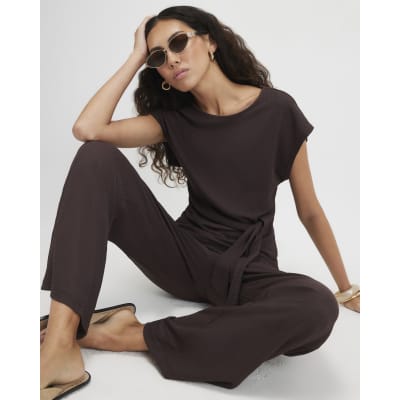Short Sleeve Textured Tie Side Top