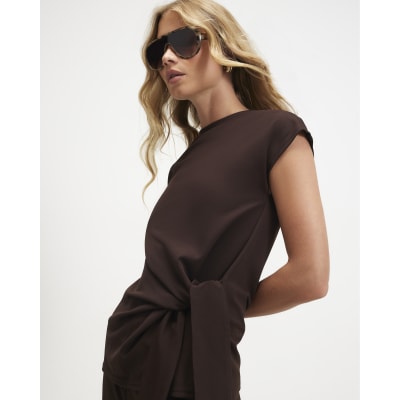 Sleeveless Tie Side Top