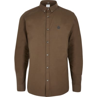 brown oxford shirt