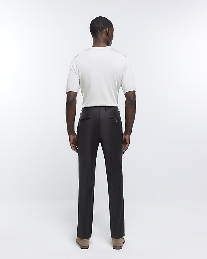 Brown slim fit premium suit trousers