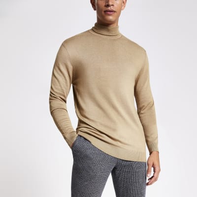 slim fit roll neck