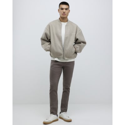 Brown Slim Fit Stretch Jeans