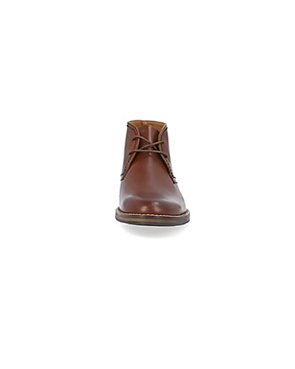 360 degree animation of product Brown smart leather chukka boots frame-21