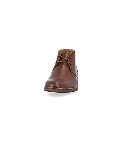 360 degree animation of product Brown smart leather chukka boots frame-22