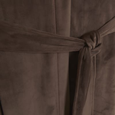 Brown soft hooded dressing gown River Island