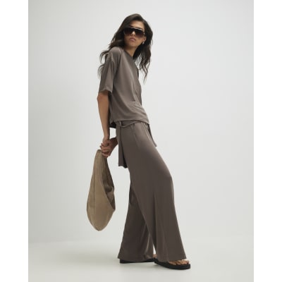 Soft Touch Wide Leg Trousers