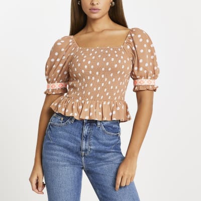 polka dot top river island