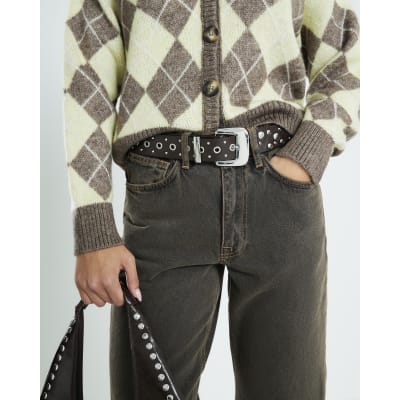 Brown Studded Belt