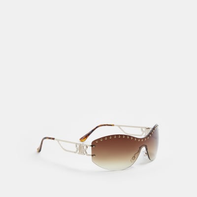 Brown studded sunglasses