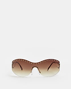 Brown studded sunglasses