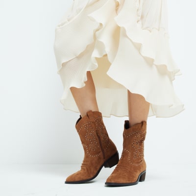 Cowboy boots river island discount