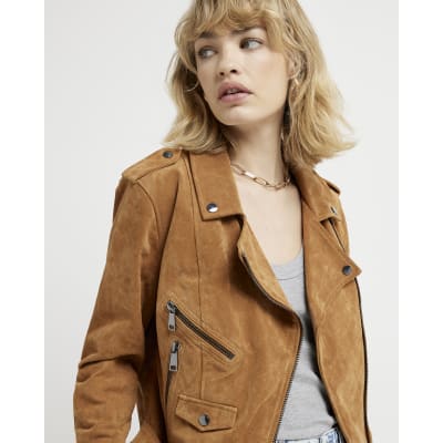 River island suede coat online
