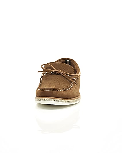 360 degree animation of product Brown suede boat shoe frame-3