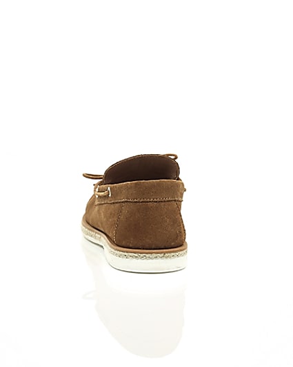 360 degree animation of product Brown suede boat shoe frame-16