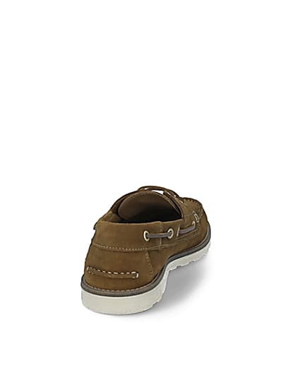 360 degree animation of product Brown suede boat shoes frame-10