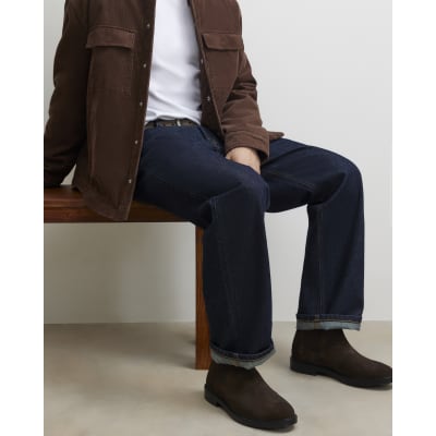 Brown Suede Chelsea Boots