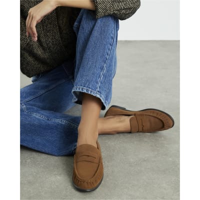Brown Suede Loafers