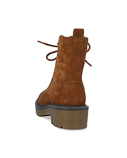 360 degree animation of product Brown tan suede biker boots frame-8