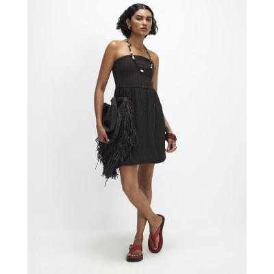 Textured Bandeau Mini Dress