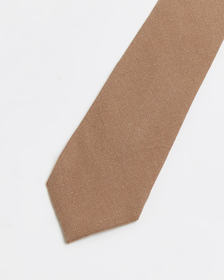 Brown Textured Tie