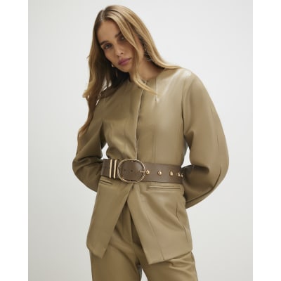 Brown Thick Studded Belt