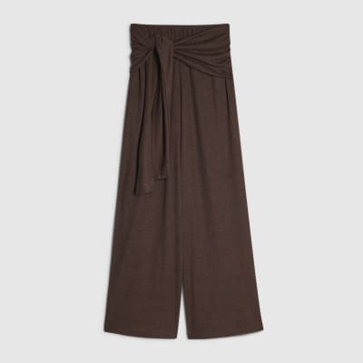 Brown Tie Waist Trousers