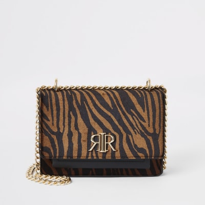 tiger print luggage