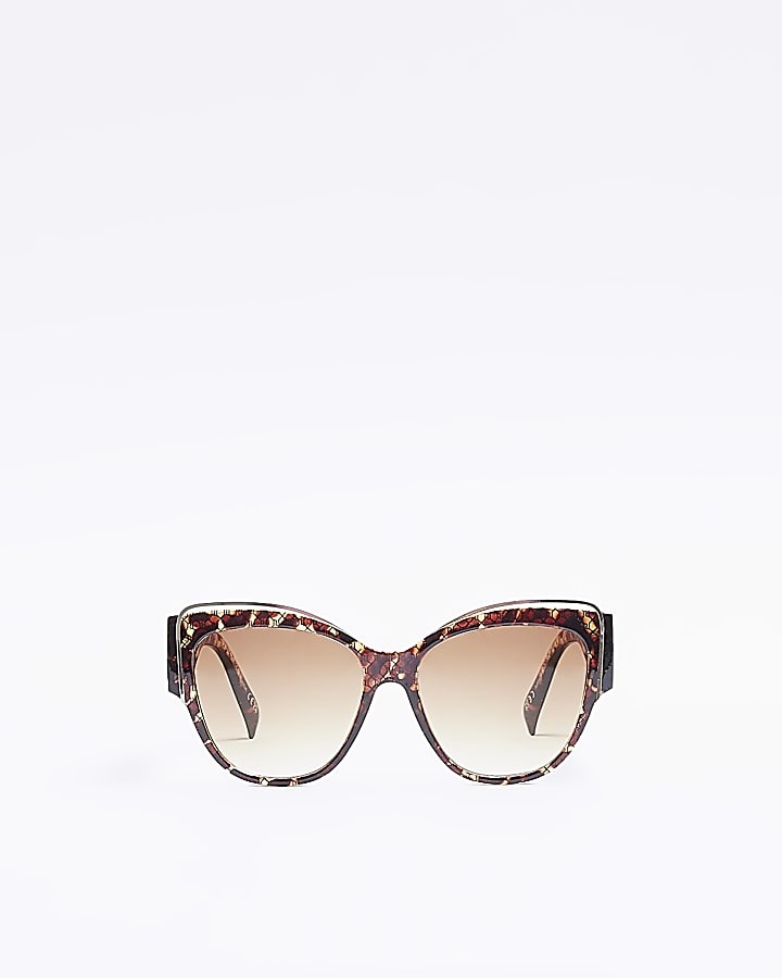 Brown tortoise shell cat eye sunglasses