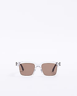 Brown tortoise shell square sunglasses