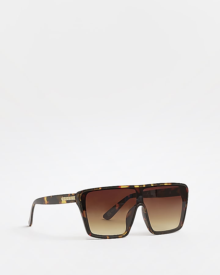 Brown Tortoiseshell Visor sunglasses