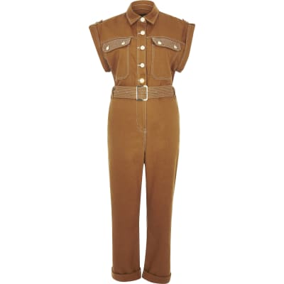 river island orange jumpsuit