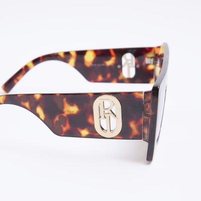 Brown Visor Sunglasses River Island