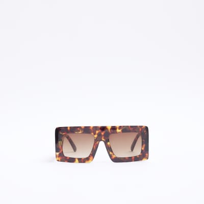 Brown Visor Sunglasses River Island